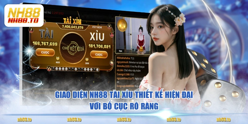 Giao diện NH88 Tài Xỉu thiết kế hiện đại với bố cục rõ ràng