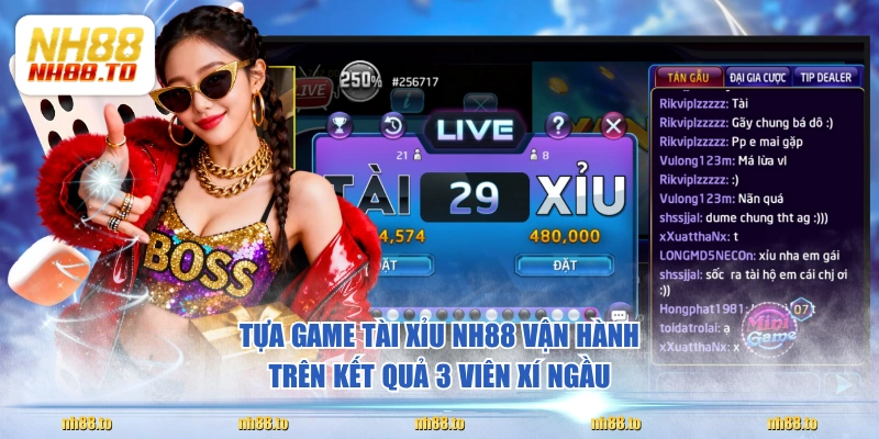 Tựa game Tài Xỉu NH88 vận hành trên kết quả 3 viên xí ngầu